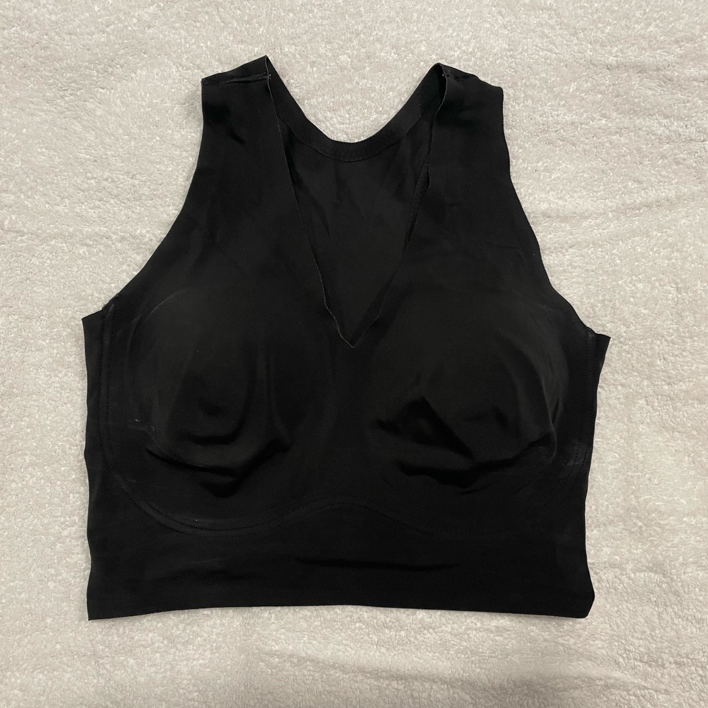 True & Co Black Racerback Bra - Sz Medium